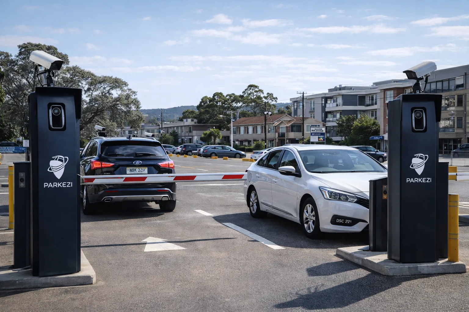 Image with 2 cars: Parking Automation System Cost