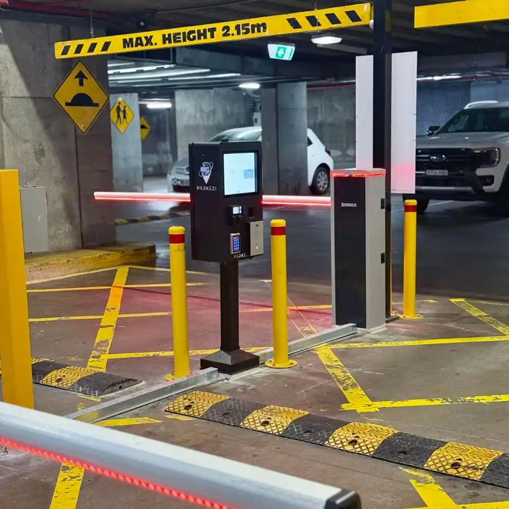 Indoor Express Pay parking payment terminal.